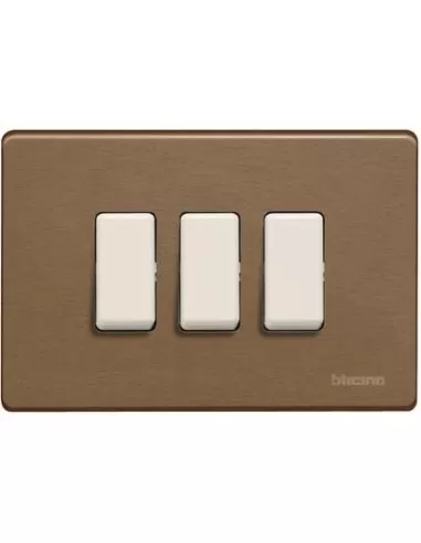 Bticino magic plate 3p bronze 503//3//br